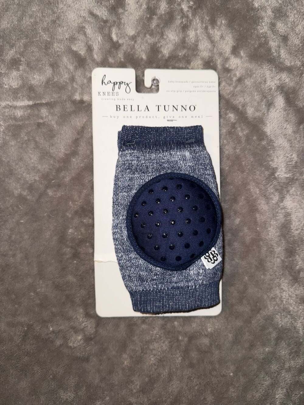 Bella Tunno Heathered Navy Happy Knees Crawling Knee Pads